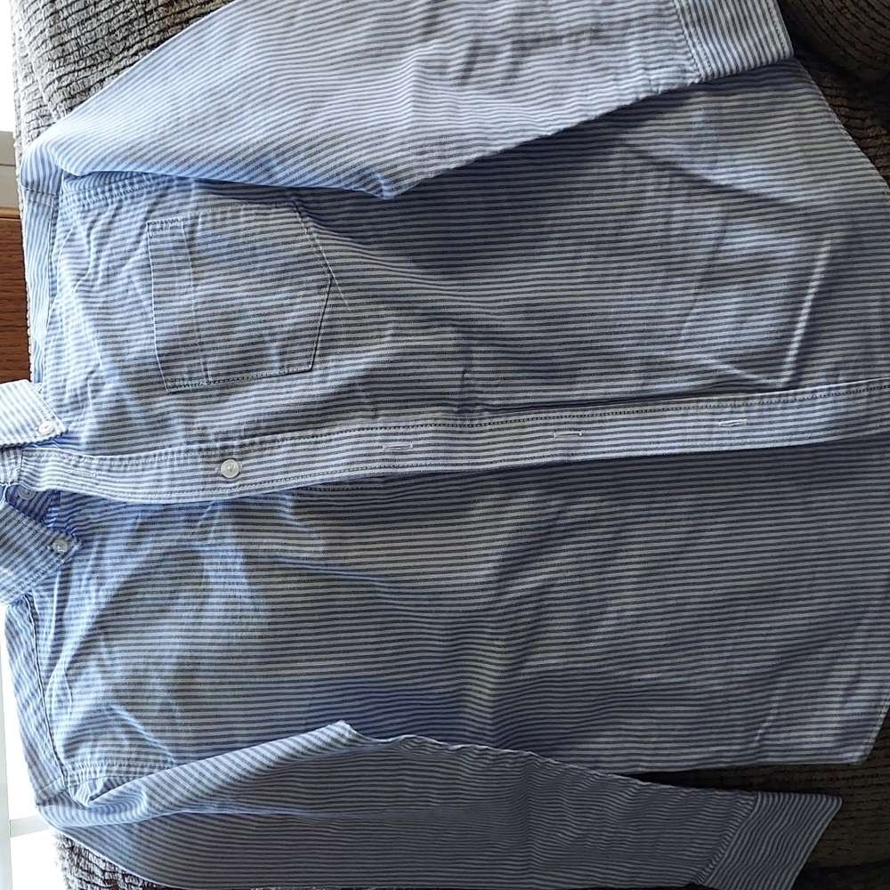 Chaps button down shirt blue and white size 12